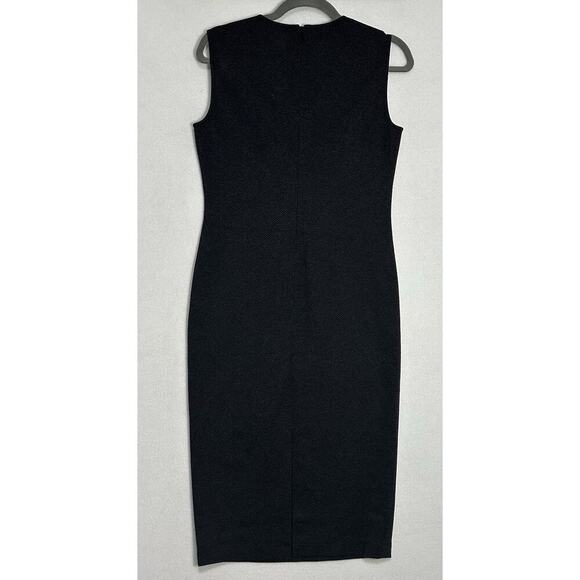 Lafayette 148 New York Dress Size 4 $698 Charcoal Sheath Knee Length EUC - Picture 2 of 11